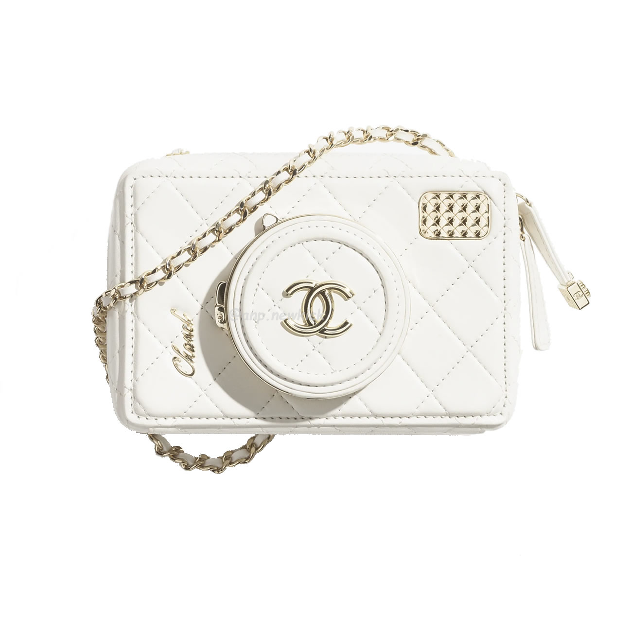 Chanel Camera Bag Lambskin White As4817 B16255 10601 (1) - newkick.vip